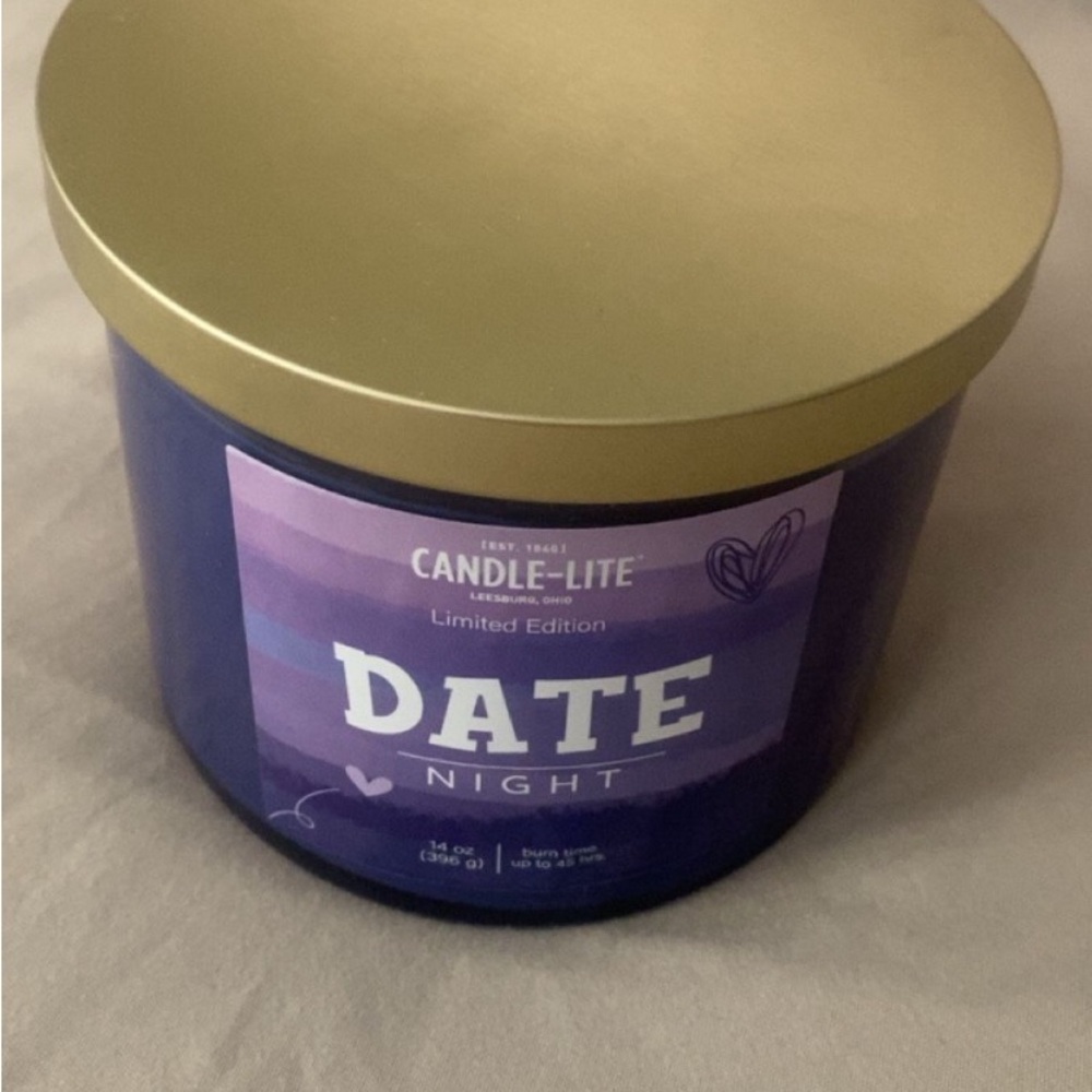 Candle-Lite Date Night Candle with Gold Lid